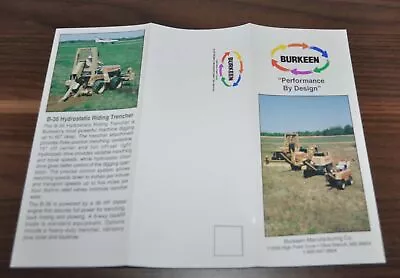 Burkeen Vibratory Plow Trencher Brochure Prospekt • $4.99