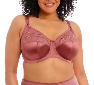 Elomi Cate Bra Underwired Full Cup Coverage Rosewood Pink 4030 Plus Size DD To K • £33.95