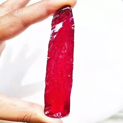 Clear 206 Ct Red Ruby Corundum Rough Lab Created Gemstone • $45.99