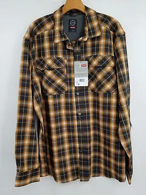 NWT ATG By Wrangler Men's Multicolor Plaid Regular Fit Button Up Shirt Size XL • $15.99