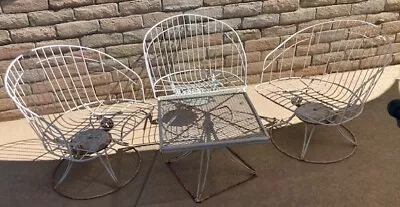 Homecrest  Mid Century 60s  Modern  Patio Set 3 Chairs Plus Table & Tea Cart • $550