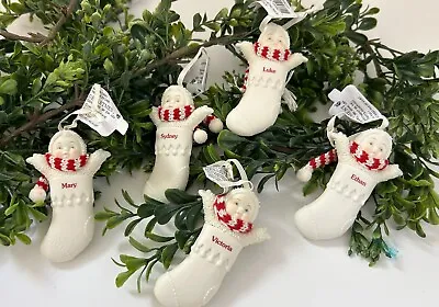 Dept 56 SNOWBABIES PERSONALIZED NAME Porcelain Christmas Ornament New 80 Names • $9.99