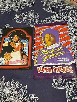 Michael Jackson #10 TOPPS GIANT Super Sticker Collectible Card 1984 • $5