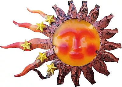 ARSMI Metal Sun Face Outdoor Hanging Wall Decor Home Garden Yard 15  X 12  • $14.95