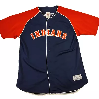 True Fan Men's L Victor Martinez Cleveland Indians Jersey 41 Old English Stitch • $26.99