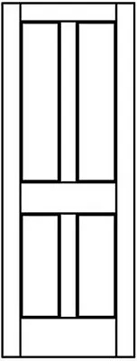 4 Panel Flat Traditional Stile & Rail Interior Wood Doors 20 Species -Model# 4TM • $255