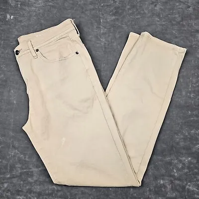 G/Fore Mens Pants Size 32x32 Beige Khaki Tour 5 Pocket Stretch Performance Golf • $26