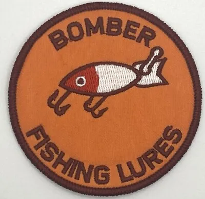 Bomber Fishing Lures Orange Patch Vintage Style Retro Sew Iron Patch Hat Cap • $5.60