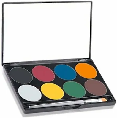 Mehron Makeup Paradise AQ Face & Body Paint 8 Color Palette Basic Make Up Set • $37.95