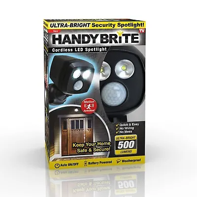 HANDY BRITE 500 Lumens Cordless Motion-Activated Sensor LED Spotlight • $11.99