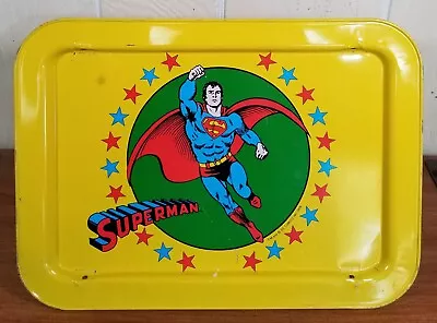 Vintage Superman Lap Metal Tray 1976 TM & DC Comics 12.5 X 17.5 • $24.99