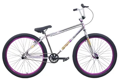 R4 Pro 26  Complete White Or Chrome W/Purple Wheels BMX Bicycle Adult/Youth • $399.99