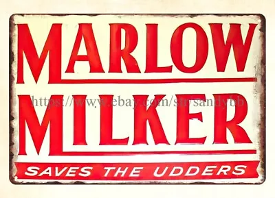 Marlow Milker Farming Cottage Barn Metal Tin Sign Buy Home Accessories • $18.89