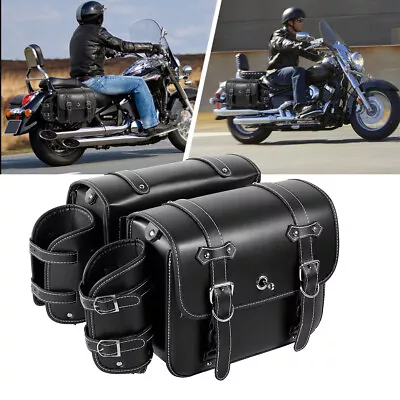 Saddlebags W/ Cup Holder For Kawasaki Vulcan 800 900 1500 1600 Drifter Classic • $109.99