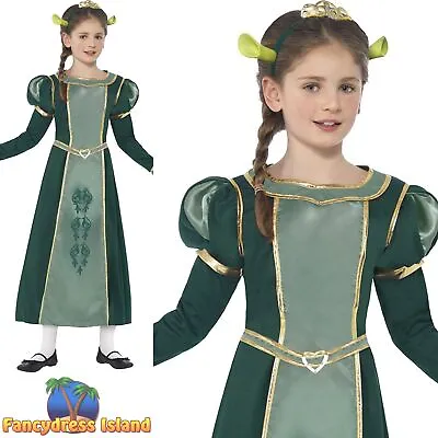 £25.99 • Buy Smiffys Official Licensed Shrek Princess Fiona Kids Childs Fancy Dress Costume