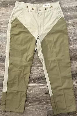 Orvis Brush Guard Pants Mens 34x30 Khaki Fishing Hunting Field Outdoor • $28.95