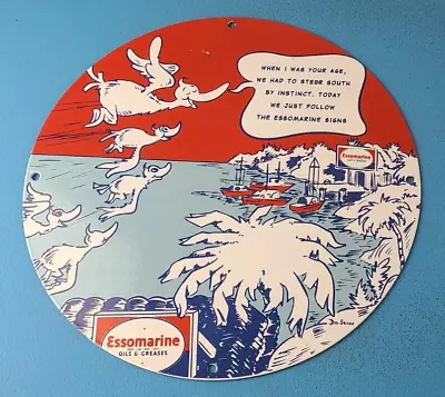 Vintage Esso Gasoline Porcelain Dr Seuss Book Service Station Pump Plate Sign • $125.37