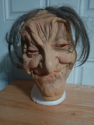 Halloween Mask Old Granny Lady Paper Magic Group 2006 Old Maid Creepy Spooky • £15.20