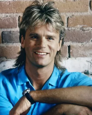 Richard Dean Anderson With Big Smile In Blue Shirt As TV's MacGyver 24x36 Poster • $29.99