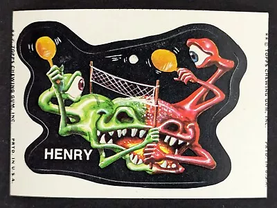 Vintage 1974 Henry Topps Ugly Monsters Sticker Card (Pretty Sharp) • $12.95