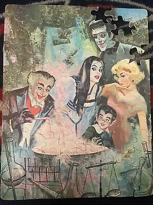 1965 Rare Vintage  The MUNSTERS - The Lab - 100 Piece PUZZLE - Missing 3 Pieces • $5