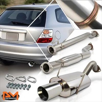 For 02-05 Honda Civic Si EP3 K20A 4  Rolled Muffler Tip S.S Catback Exhaust Pipe • $138.89