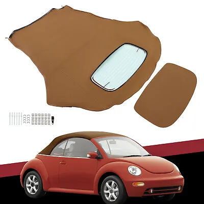 Convertible Soft Top W/Heated Glass Window For Volkswagen Beetle 2003-2010 - Tan • $350