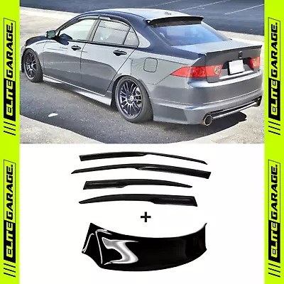 MUGEN Style Visors WeatherShields & Rear Roof For Honda Accord Euro CL9 (03-07) • $249