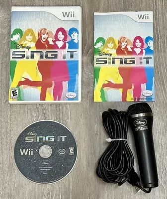 Disney Sing It Nintendo Wii Game CIB With Microphone (CP1007584) • $17.99