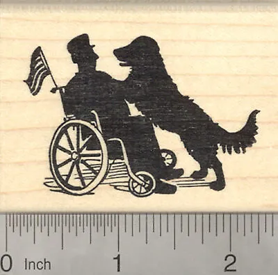 Military Dog Rubber Stamp Therapy Labrador Retriever  Veteran J24512 WM • $19