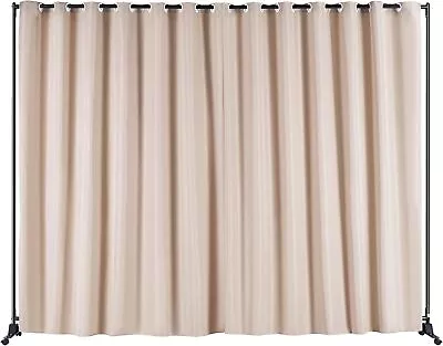  8 Ft X 10 Ft Portable Panel Room Divider With Wheels Curtain Divider Stand • $96.99
