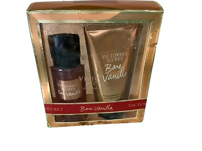 New In Box Victoria's Secret BARE VANILA Travel Gift Set Body Mist & Body Lotion • $19.20