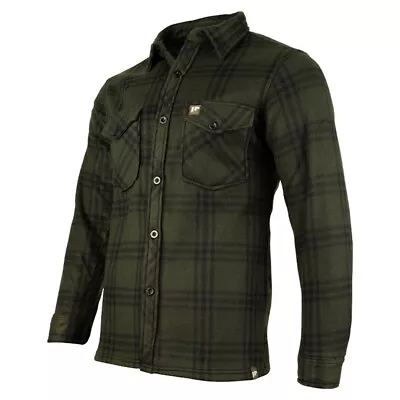 Jack Pyke Polar Fleece Shirt Green Check Mens Warm Countrywear • £18.35