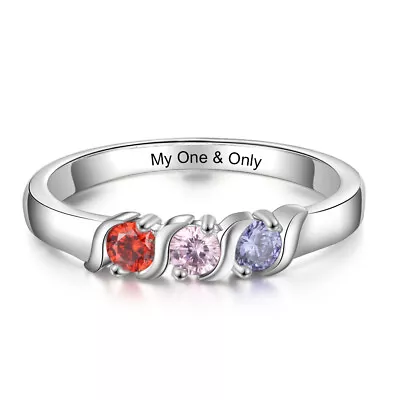 Customizable Women's Ring With Family Birthstones - Personalized Mothers Jewelry • $12.42