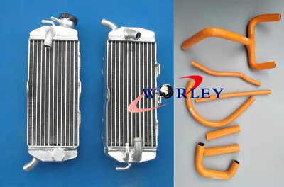 L&R Aluminum Radiator + Orange Hose For KTM LC4 LC 4 / 620 625 640 660 • $97.50