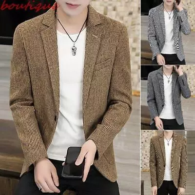 Men Slim Blazer Coat Lapel Collar Lapel Collar Formal Dress Coats Jackets • $46.88