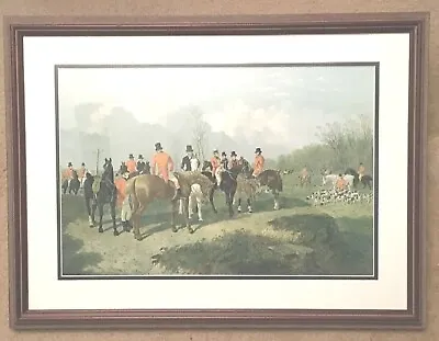  Hunt Scene By J.F. Herring Horses Hunting Matted & Framed~Excellent Condition • £33.26