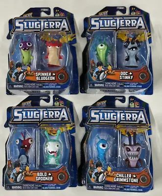 Slugterra Mini Figure 2-Pack LOT Of 4 Slugs  8 Figures Total Spinner Bolo Stinky • $19.99