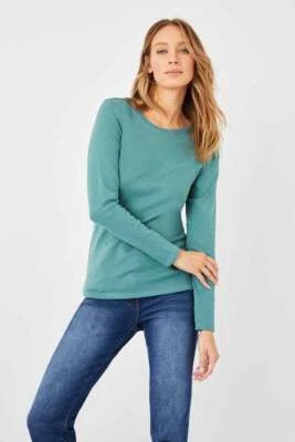 $23.94 • Buy Capture Long Sleeve Cotton Rib Top Womens Clothing  Tops Tunic