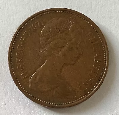 Queen Elizabeth II D G Reg FD 1971 New Pence 2 Coin • $395