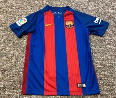 FC Barcelona Futbol Soccer Jersey Nike Dri-Fit Authentic Youth Boys Medium • $23.75