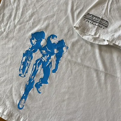 2009 Metroid Prime Trilogy T Shirt Mens XL White Video Game Promo Nintendo Wii • $29.62