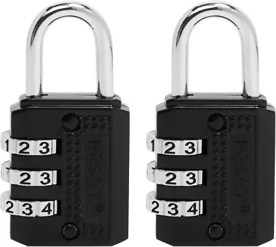 2 Pack 071 3 Digit Small Combination Lock Tiny Padlock For Mini Locker Box Lugga • $12.84