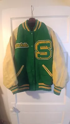 Vintage Varsity Lettermen Wool/Leather Jacket Shadle Park High School Spokane WA • $46.99