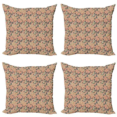 Batik Pillow Cushion Set Of 4 Vintage Paisley • £22.99