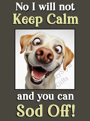 Labrador Black Golden Brown Pet Dog Funny Flexible Fridge Magnet Keep Calm Gift • £4.95