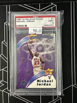 1997-98 Ultra Star Power #1 Michael Jordan Chicago Bulls HOF PSA 9 MINT Crack On • $100