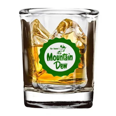 Retro Mountain Mt. Mtn Dew Shot Glass Limited Edition Thick Quality Collectible • $14.99