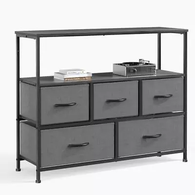 5 DrawersTV StandCloset Fabric Dresser With Sturdy Metal Framebaby Dresser • $35.99