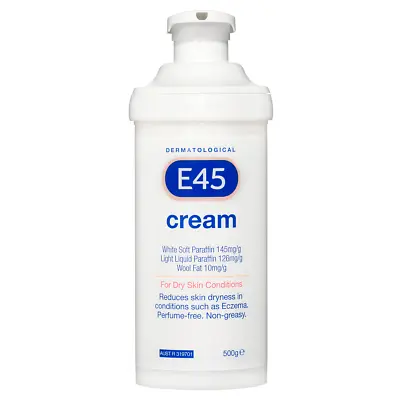 E45 Dermatological Cream For Dry Skin Conditions Wool Fat & Paraffin  500g • $34.95